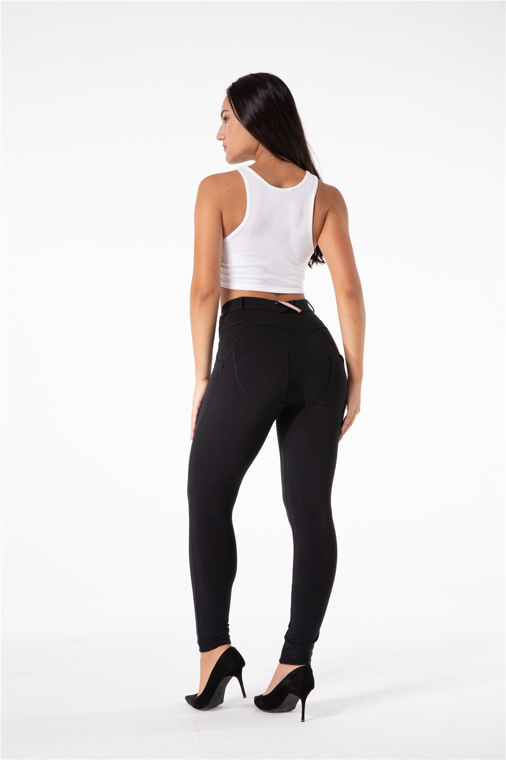 Mid Waist Shaping Leggings - Black – Melody South Africa