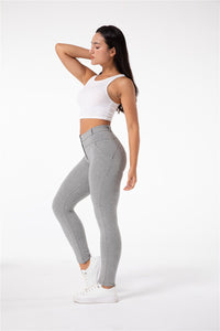 Melody Shaping Leggings Regular Mid Waist Cotton Grey - Melody South Africa
