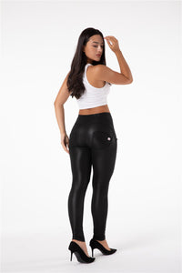 Melody Shaping Pants Black High Waist Faux Leather - Melody South Africa