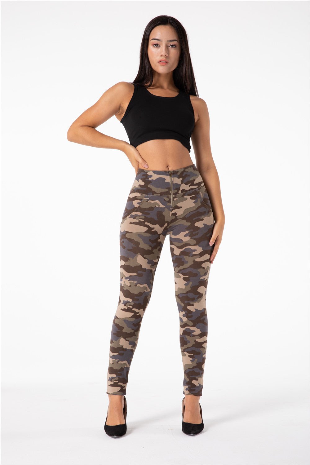 Dark camo skinny on sale jeans